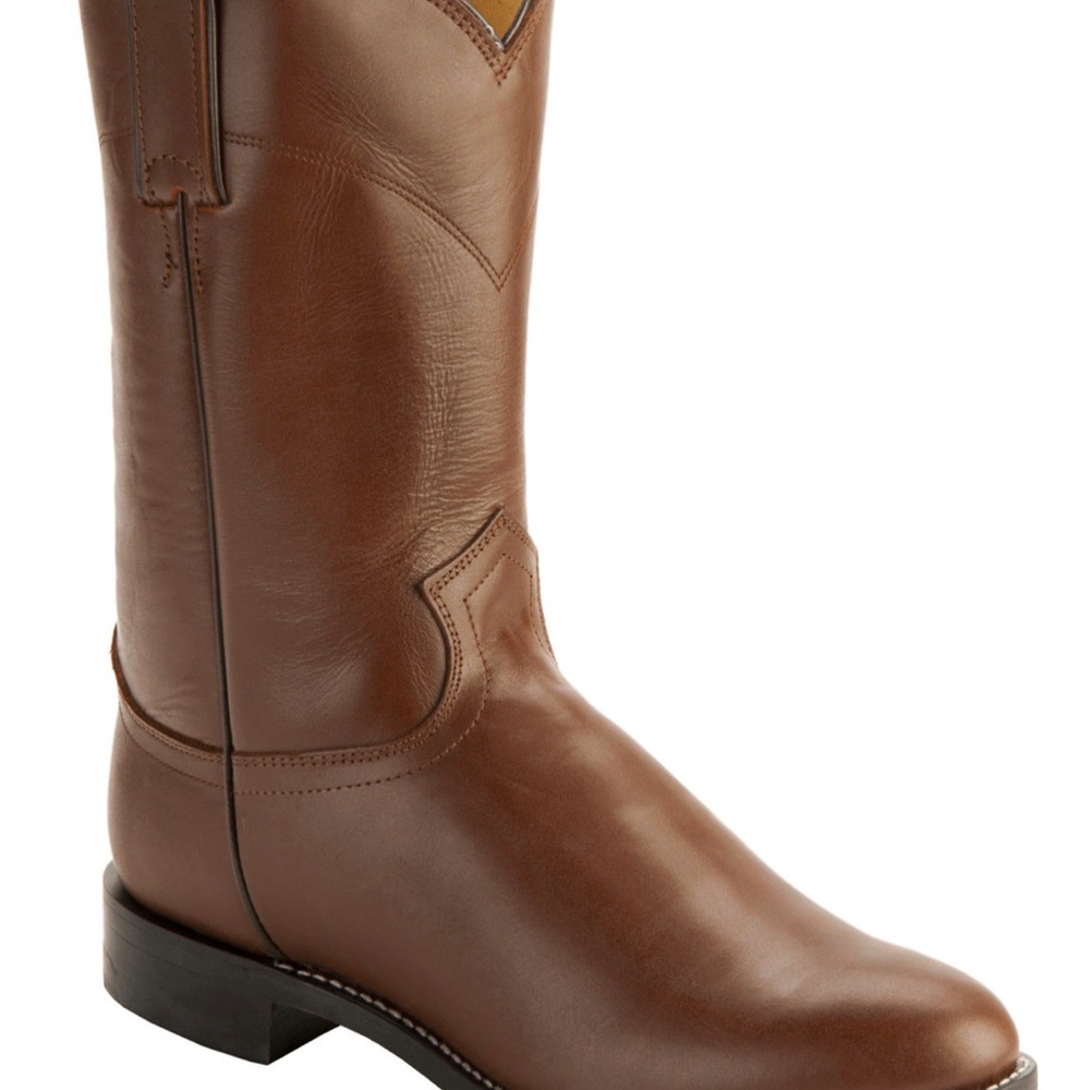 Justin Boots Men's Roper Toe Classic Western Justin - Chestnut